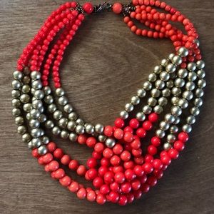 Gorgeous orange and gold necklace